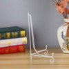 (2 Pack) 12" Iron Large Plate Stand, White Iron Easel
