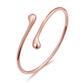 LILIE&WHITE Women's Gold Bangle - Elegant Design, Hypoallergenic, Colour-Resistant Gift for Women - Versatile Jewellery for Any Occasion, Gold, copper