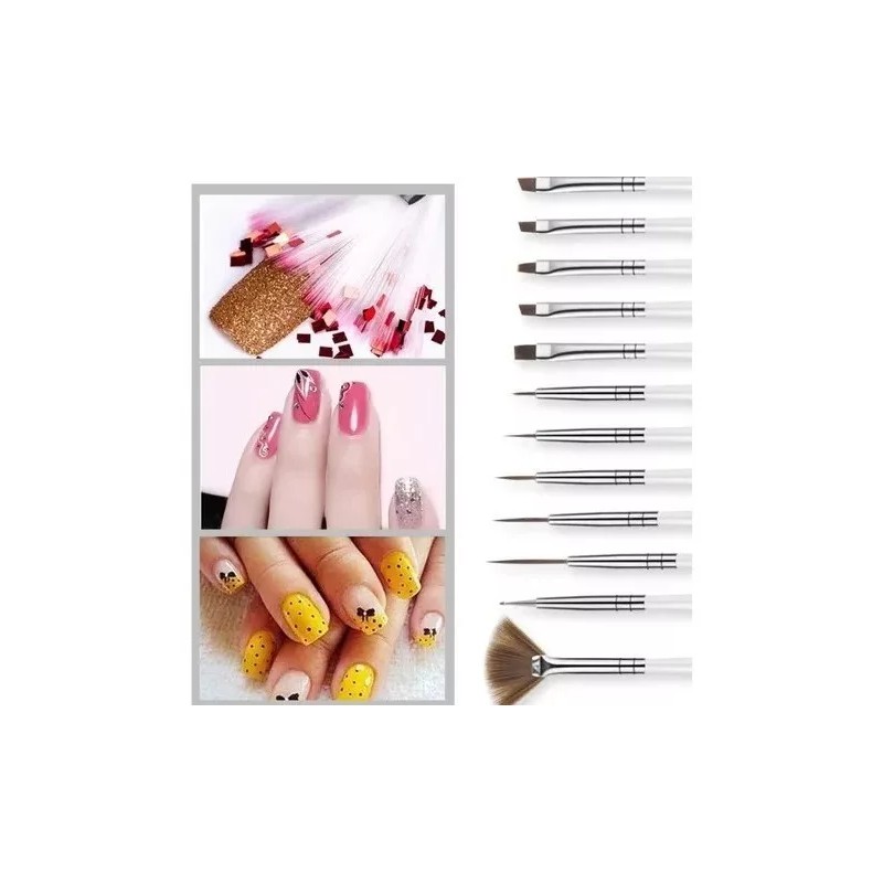Veraly 15 Pinceles Suaves Para Mano Alzada Decoracion De Uñas