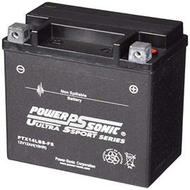 Power Sonic - (PTX14LBS-FS) 12 Volt, 12 Ah at 10HR, 150 CCA at 0 Degree F, Powersport, motorcycle, atv, utv, dirt bike