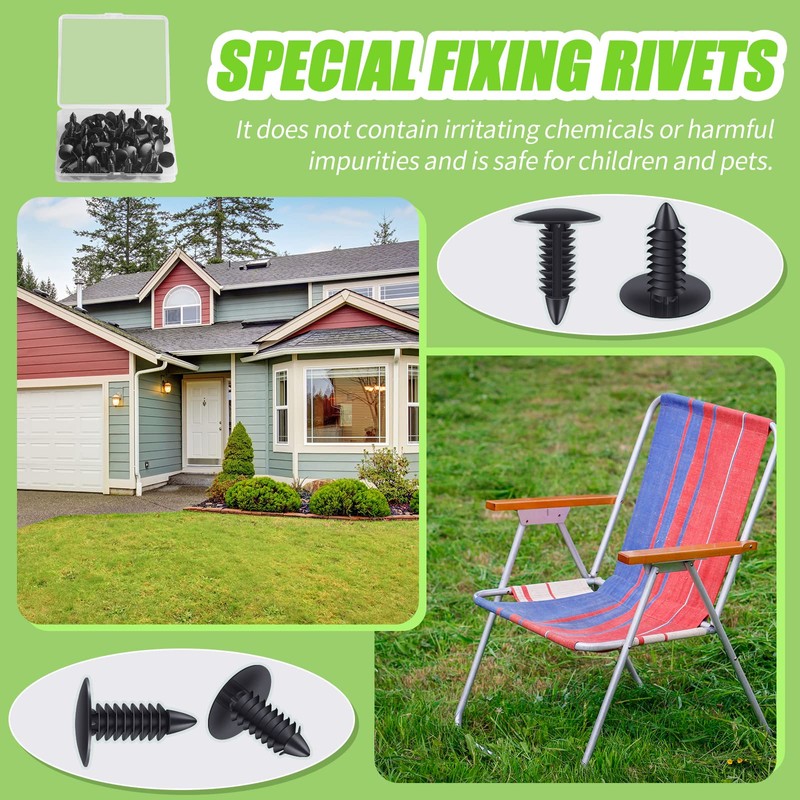 100 Pieces Patio Strapping Rivets Fasteners 3/4" Length Medium Multi