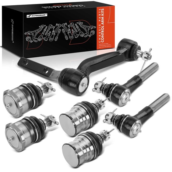 A-Premium Set of 7, Front Upper & Lower Ball Joint,