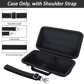 Khanka for JBL Charge 6 Portable Bluetooth Speaker Hard Travel Carrying Storage Case with Shoulder Strap,Case Only (Black)