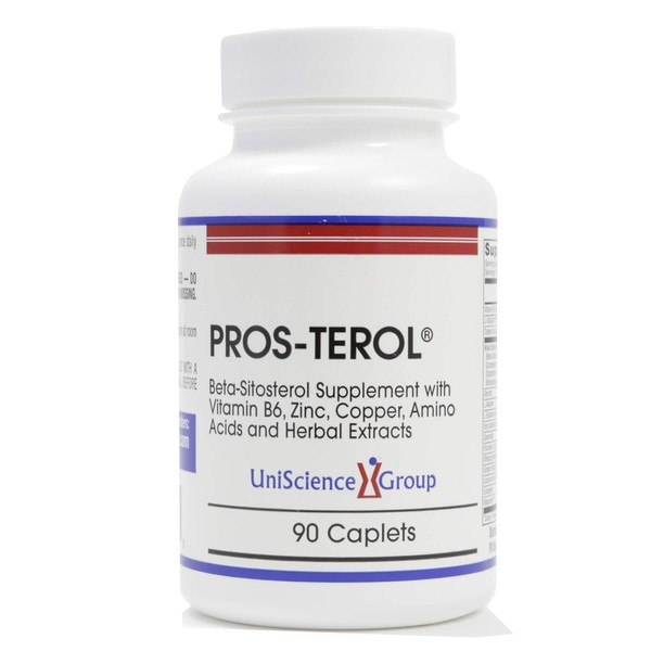 Pros-TEROL, Prostate Relief with 900 mg Plant Sterols with Pumpkin Seed, Stinging Nettle Root, Ginger Root, Licorice Root Extracts 90 Caplets