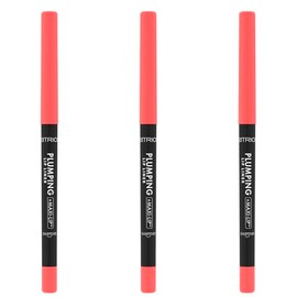 Catrice Plumping Lip Liner 160 S-peach-less, pink, Lippenkonturenstift, aufpolsternd, langanhaltend, mattes Finish, vegan, 3er-Pack, 3 x 0,35 g