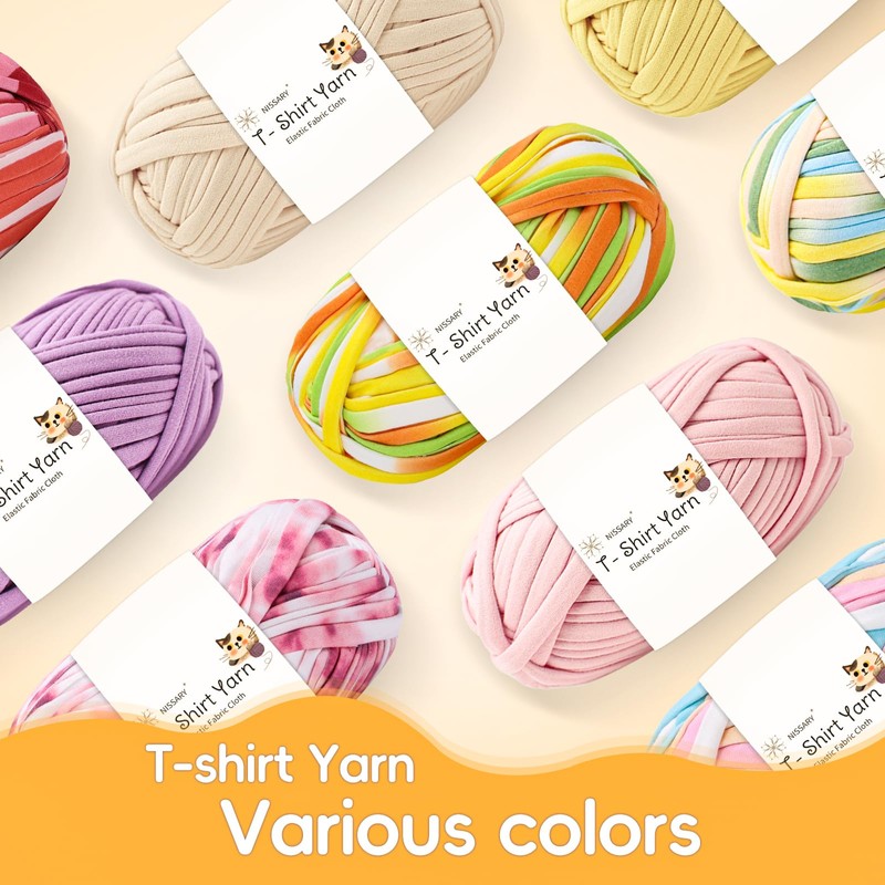 T Shirt Yarn for Crocheting 100gx4 Chunky Crochet Yarn Elastic