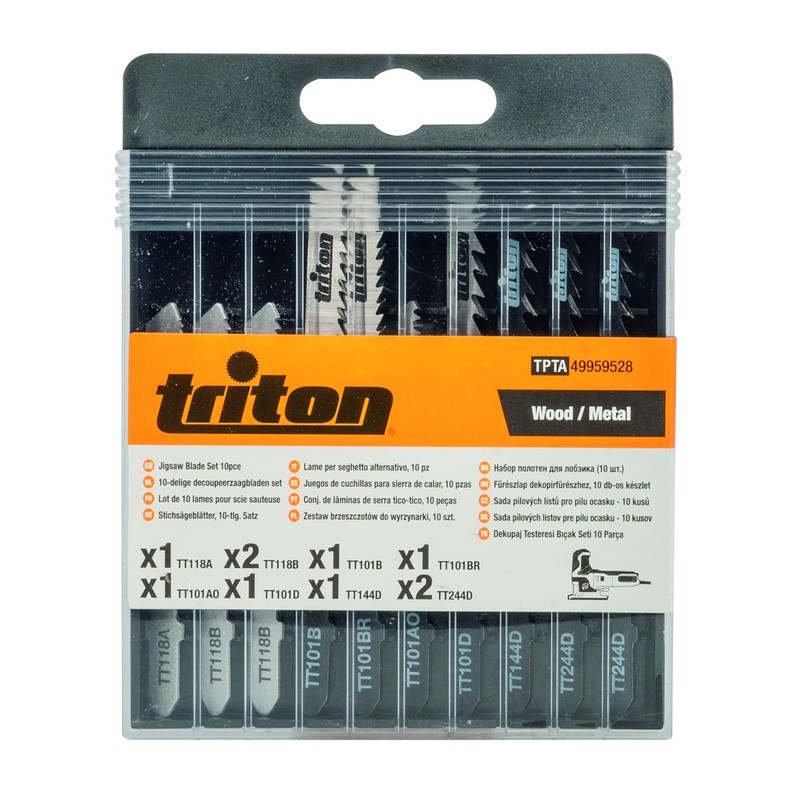 Triton Jigsaw Blade Set 10pce Wood / Metal (959528)