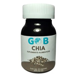 Chia En Polvo - Go3b - 60 Cápsulas - Suplemento Alimenticio Sin Sabor                                                                                 