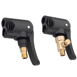 HONGECB Car Valve Lever Connector, Car Air Pumps Thread Nozzle, Brass Car Valve Adapter, Thread Nozzles Valve Adapter, Deflation and Inflation in One, for Car, Moto, Tyre Inflator, Pack of 2