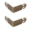2Pcs Brass Corner Protectors Right Angle Brackets 90 Degree Corner