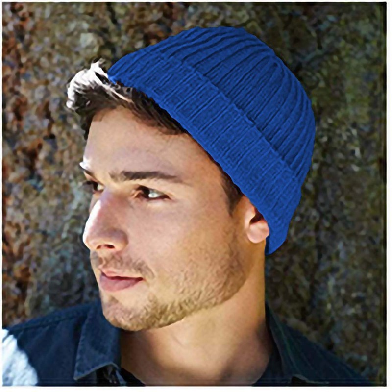 Beechfield Unisex Retro Trawler Winter Beanie Hat - chestbut blond