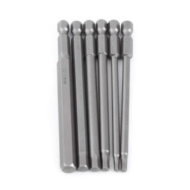 Hexagonal Screwdriver Bit Set 6 Pieces 100 mm Long H2.5 H3 H4 H5 H6 H8 Magnetic Screwdriver Bit 1/4 Hex Shank