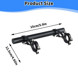 Luxvara Bicycle Handlebar Extension, Bicycle Handlebar Extension, Aluminium Handlebar Extension for 20-32 mm, Universal Handlebar Extension Handlebar for Bicycle Light, GPS, Action Camera, Mobile