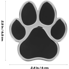 Dog Paw Print Car Stickers, Zinc Alloy Auto Paw Print Stickers, Decorative Footprint Decals, 3D Chrome Paw Print Car Decal for Car Vehicles