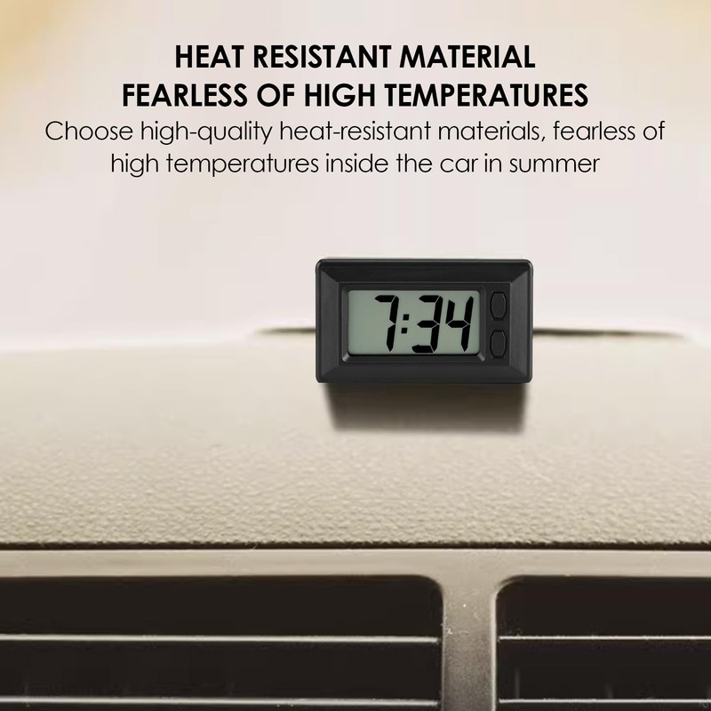 GLOGLOW Ultra Thin Digital Clock, Self Adhesive LCD Digital Electronic