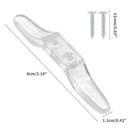 Augiimor 6 Pcs Clear Blind Cleats Transparent Plastic Child Safety Cleat Window Cleat with Screws for Home Office Window Blinds Curtains Sun Shades