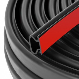 Kikerike D-Shape Seal Strip (50FT, Black)