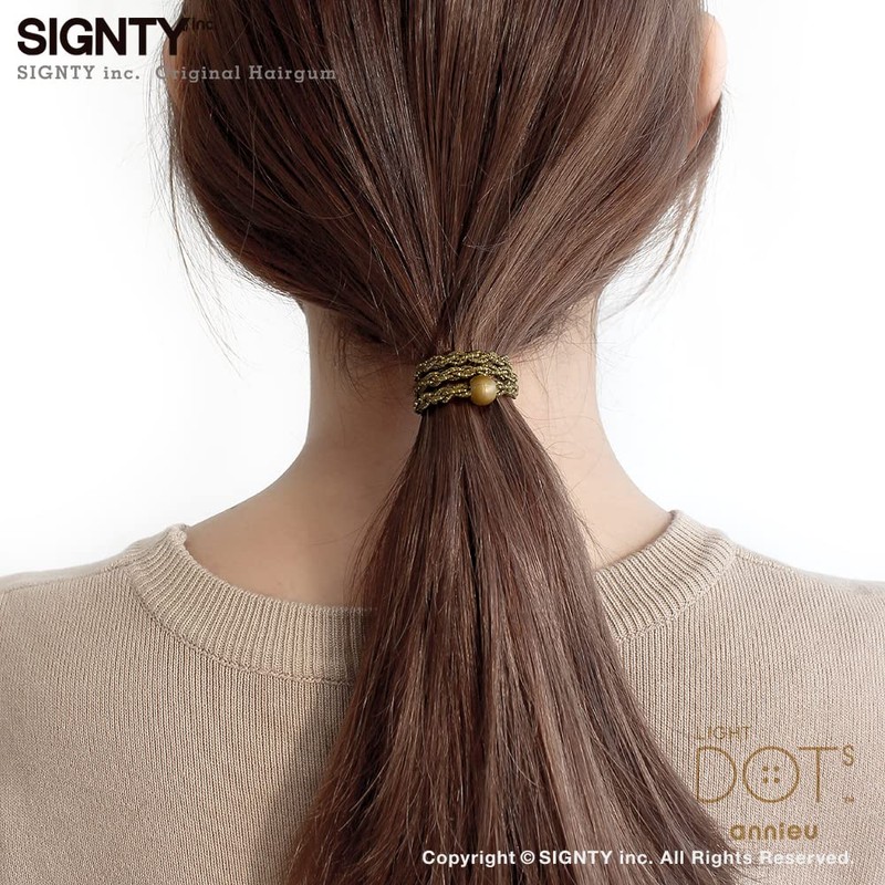 LIGHT DOTS annieu Hair Rubber Light Dots Annu 3 Piece