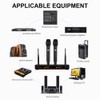Doslnlya Wireless Microphone System with Bimetal Microphone, UHF Handheld Wireless