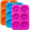 Molde de silicona para hornear rosquillas de 6 cavidades (paquete