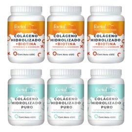 Paquete De 6 Colagenos Hidrolizados Surtido Mayoreo 450g C/u