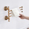 Leyden Swivel Towel Bar, Antique Brass 3 Arm Swing Towel