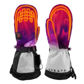 Aheata 7V Battery Heated Mittens – Outdoor Winter Mittens for Cold Weather, Unisex – Up to 150°F for 5+ Hours L/XL