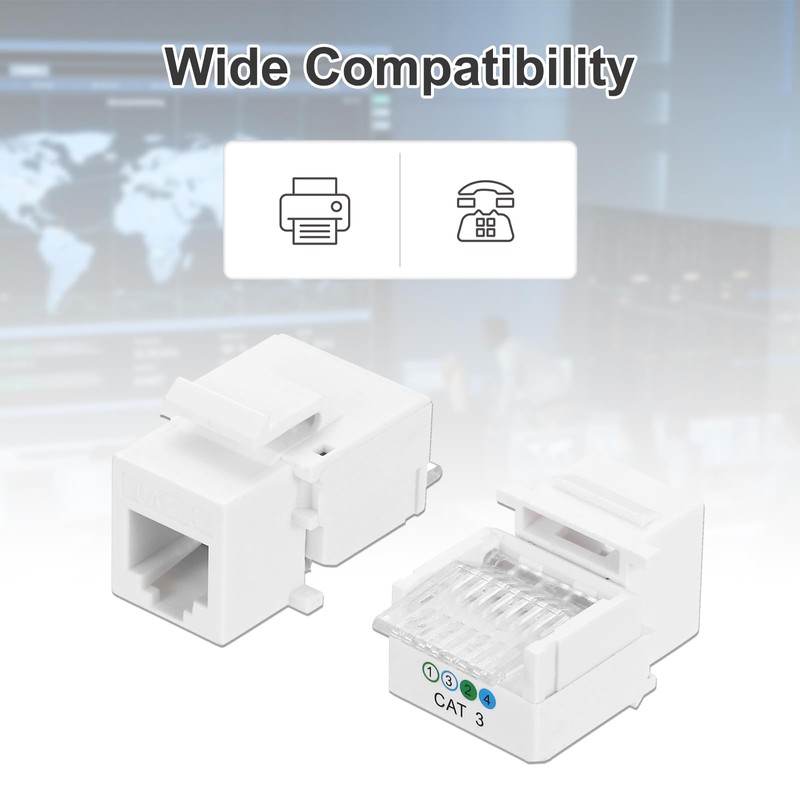 sourcing map 2 Pack RJ11 Cat 3 Telephone Jack, Cat3