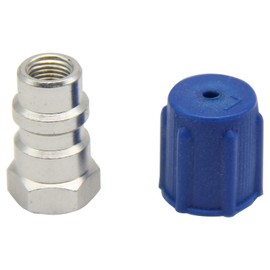 R12 To R134a Conversion Kit, with Dust Cap, R12 R22 R502 to R134A Fast Quick Conversion Adapter Switch, Adapter Valve 1/4Inch SAE Low Side Port Adapter, R134A Quick Coupler Interface, and Core Valve