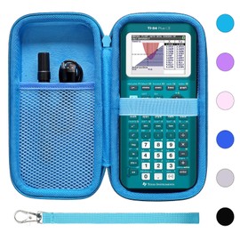 Calculator Case Compatible with Texas Instruments TI-84 Plus CE/TI-84 Plus/TI-Nspire CX II CAS/TI-Nspire CX II/TI-83 Plus/TI-89 Titanium/TI-85 / TI-90 Color Graphing Calculator by XANAD (Wathet)