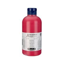 Schmincke - Akademie Acrylic Colour, Carmine Red, 500 ml, 23340028, Fine Artist Acrylic Paint, Brilliant, Highly Lightfast and Cadmium-Free, for Acrylic Painting, Mixed Media