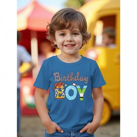 KEKEMI Birthday Boy Shirt Toddler Baby Boys 1st 2nd 3rd 4th 5th 6th Birthday Party T Shirt B-Day Outfit Cute Summer Tees Tops(Blue,3T)