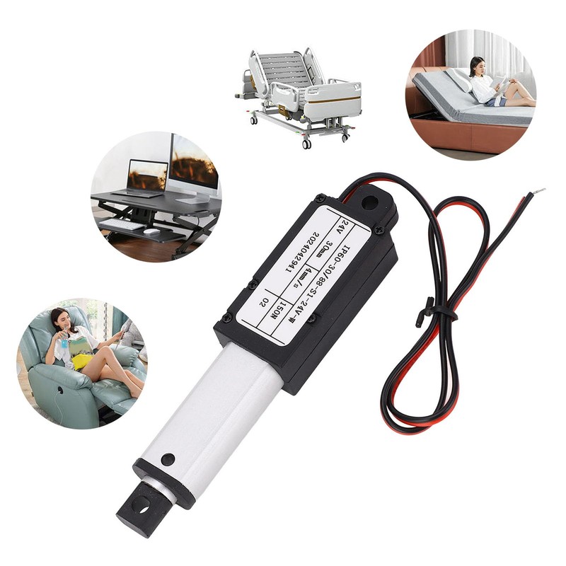 Mini Electric Linear Actuator 24V, Linear Actuator Motor Speed 150N