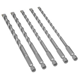 5 x SabreCut SCMPA5 160mm 5.5mm 6mm 6.5mm 7mm 8mm Impact Driver Masonry Hammer Drill Bit Set