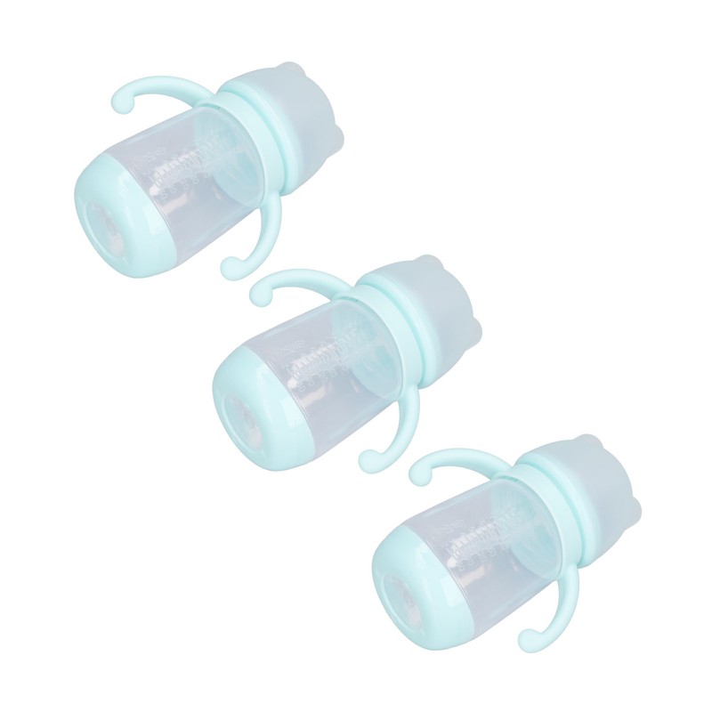 3pcs Self Grip Baby Bottle Bear Shaped Detachable Leakproof Infant