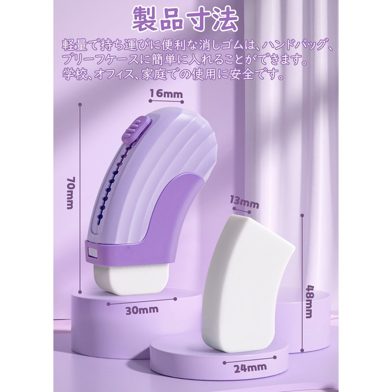 Refoiner Eraser, Elementary School Students, Erasable Stick, Cute, Pen Shape,