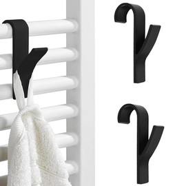 PARENCE. - Set of 2 storage hooks - radiator, towel rail - 2 pieces, bathroom, kitchen, home - 9.5 x 6 x 2.5 cm