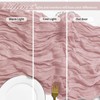 12 Pack Dusty Pink Cheesecloth Table Runner 17 x 108