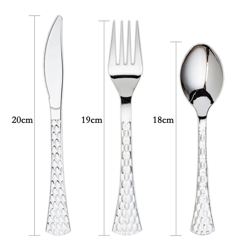 Decorline 120-Piece Value Pack Luxe Heavyweight Reusable Plastic Cutlery Made