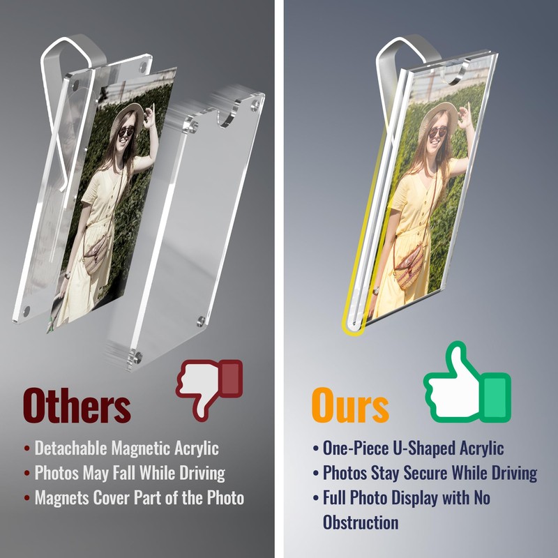 NiHome Car Sun Visor Photo Holder (3PCS)