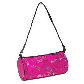 Small Handy Brocade Cosmetic Bags - Hot Pink Dragonfly Print