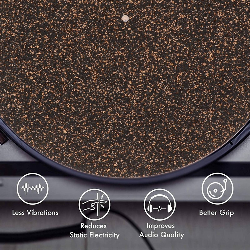 4mm Cork Turntable Mat Slip Resistant Antistatic Shock Proof Durable