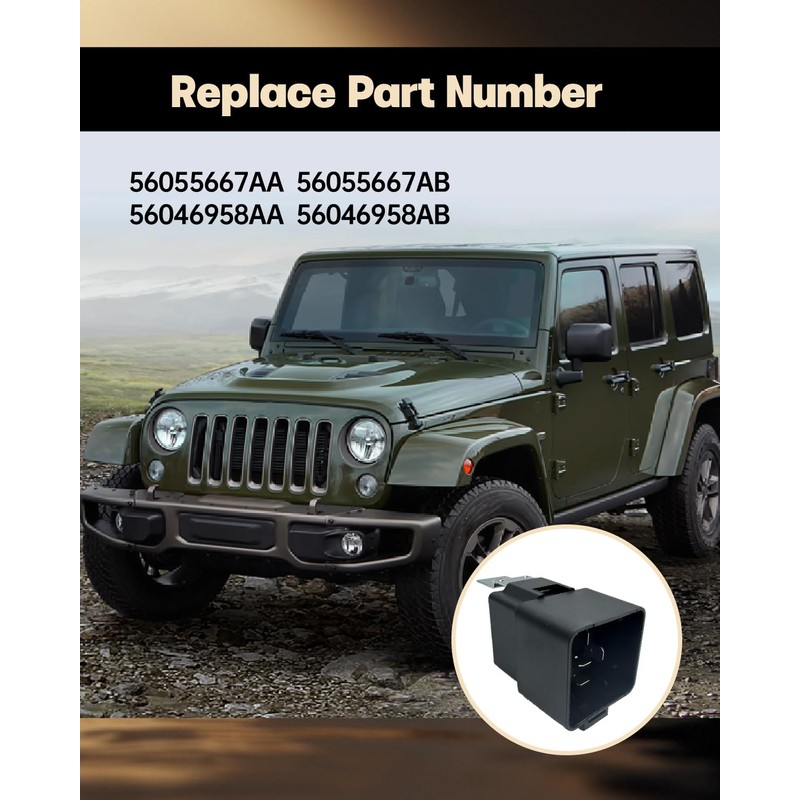 OWNDR Engine Cooling Fan Motor Relay Fit for Jeep Wrangler