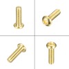 sourcing map Brass Machine Screws, M3x10mm Phillips Pan Head Fastener