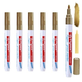 YZZQ 5 Pieces Grout Tile Pen Tile Repair Pen,Renew Tile Lines, Restoring Tile Wall Floor Bathrooms and Kitchen(Gold)