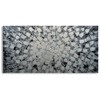 Haitouxi Arts Extra Large Wall Art Abstract Black Silver Squares