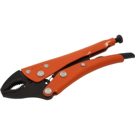 Gray Tools Grip-on 5-Inch Locking Pliers, 1-1/8-Inch Jaw Opening, Curved Jaws