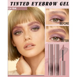Eyebrow Colour Gel, Pack of 2, Pink Waterproof Mascara for Women