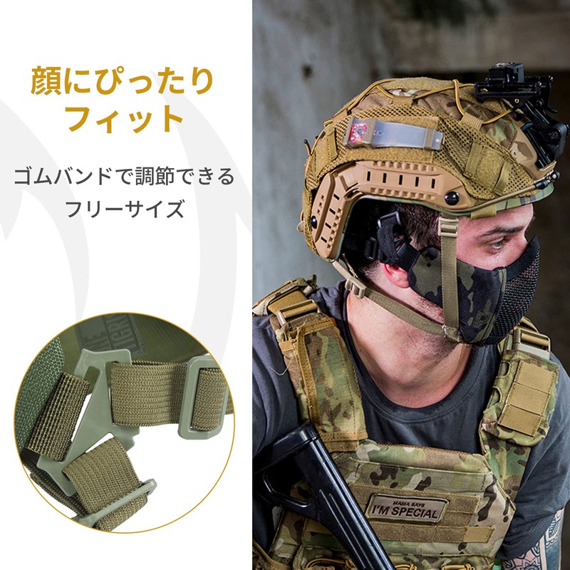 OneTigris Mesh Face Guard Half Mask Anti Fog Airsoft Game