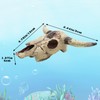 Cattle Skull Tank Decor, Resin Reptiles Hideouts Decorations, Decor Statue